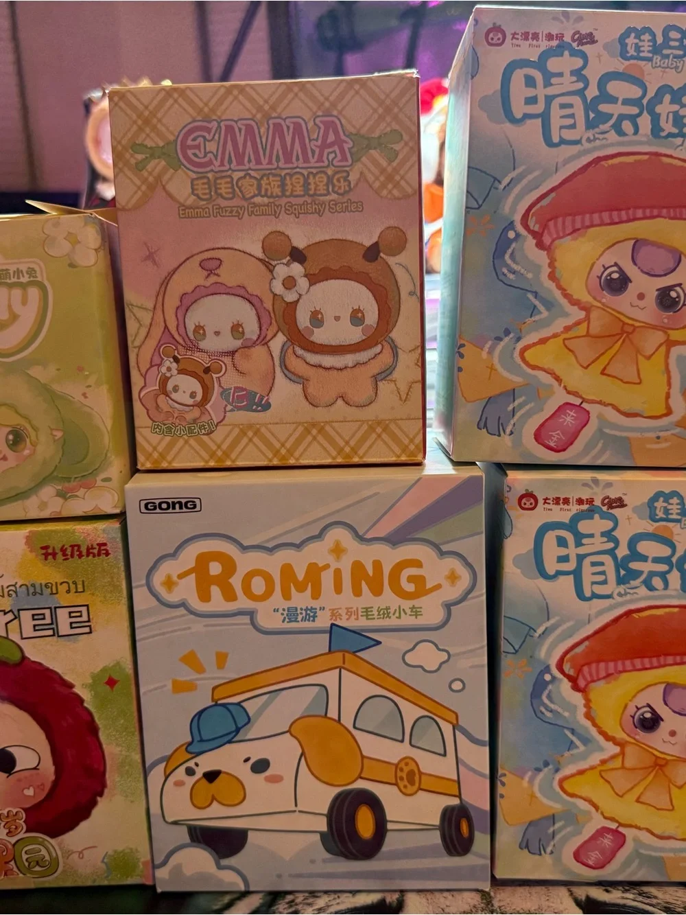 Bundle of 6 ROMING Cute Dog Bus Kids Toy - White & Yellow
